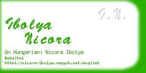 ibolya nicora business card